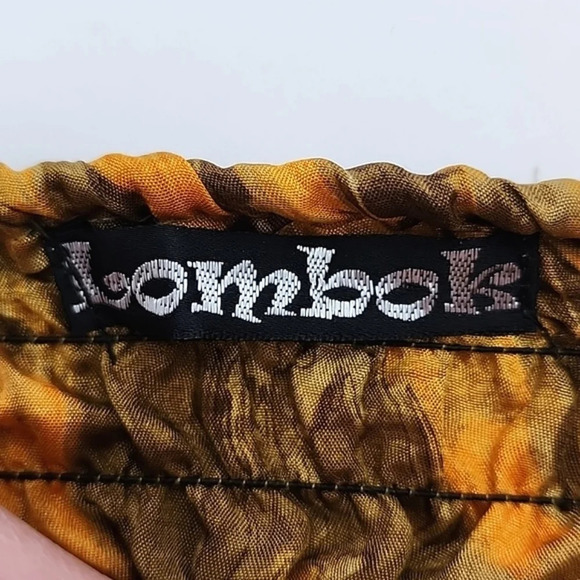 Lombok Romper Semi Sheer Onesie Boho  Stretch Orange Brown Size Small/Medium - Picture 4 of 13